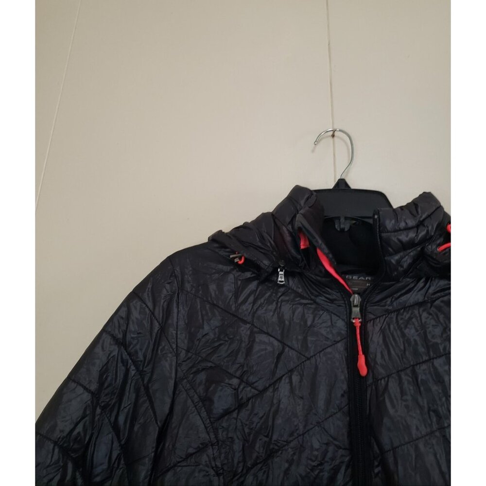 Tek Gear WarmTek Womens M Puffer Jacket Black Full Zip Pockets Packable Hiking - Picture 3 of 6